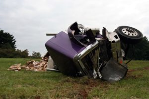 Semi Truck Rollover Accident