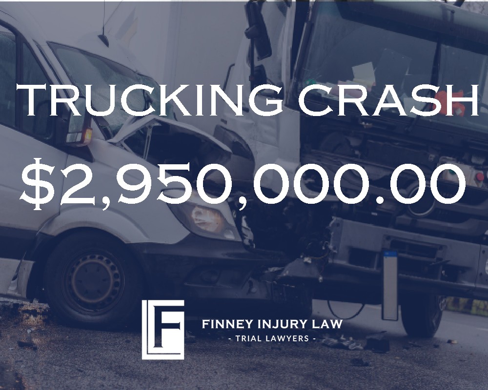 graphic that says trucking crash $2,950,000